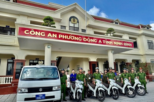 Công an phường Đông A ra quân đảm bảo TTATGT, trật tự công cộng phục vụ Đại hội đại biểu phường Đông A lần thứ I, nhiệm kỳ 2025-2030 