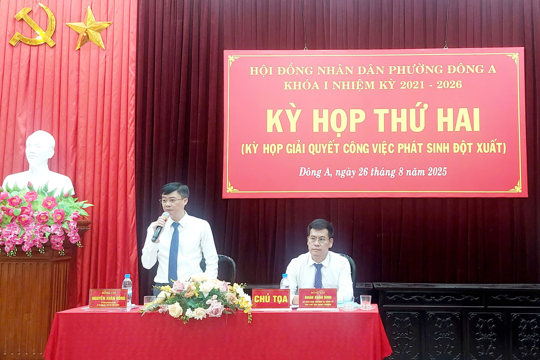 Kỳ họp thứ Hai Hội đồng nhân dân phường Đông A khóa I, nhiệm kỳ 2021-2026